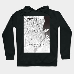 Copenhagen Denmark City Map Hoodie